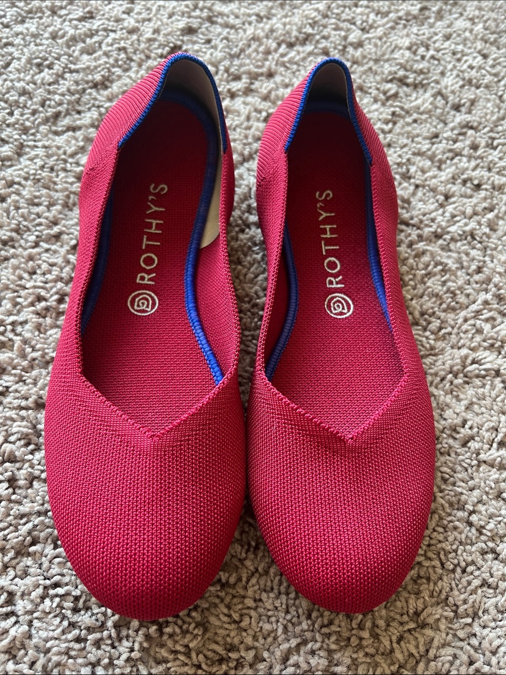 Rothy's Women's Dark Red Knit Ballet Flat 10 1/2